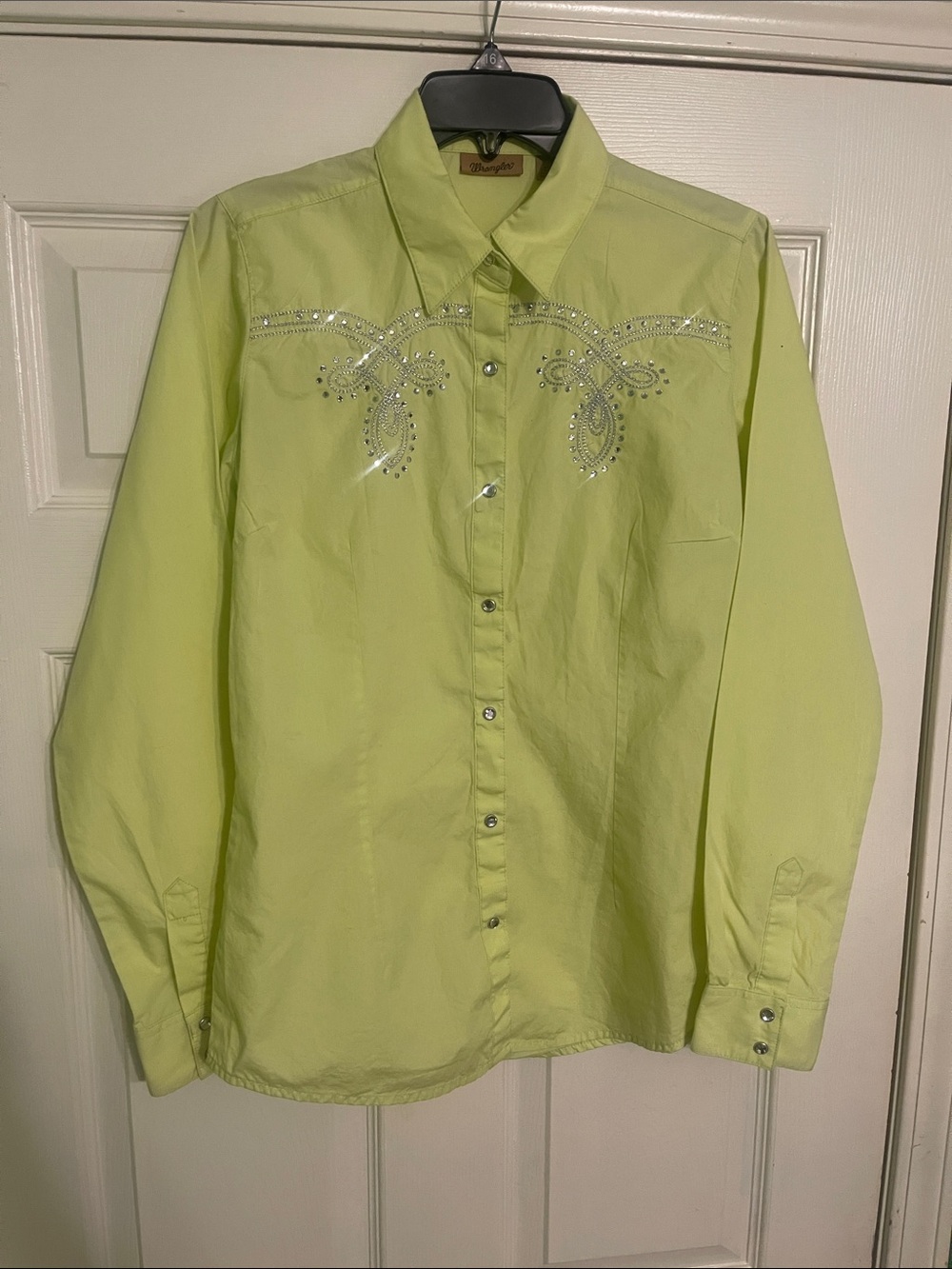 Wrangler Lime Green Button-Up Shirt